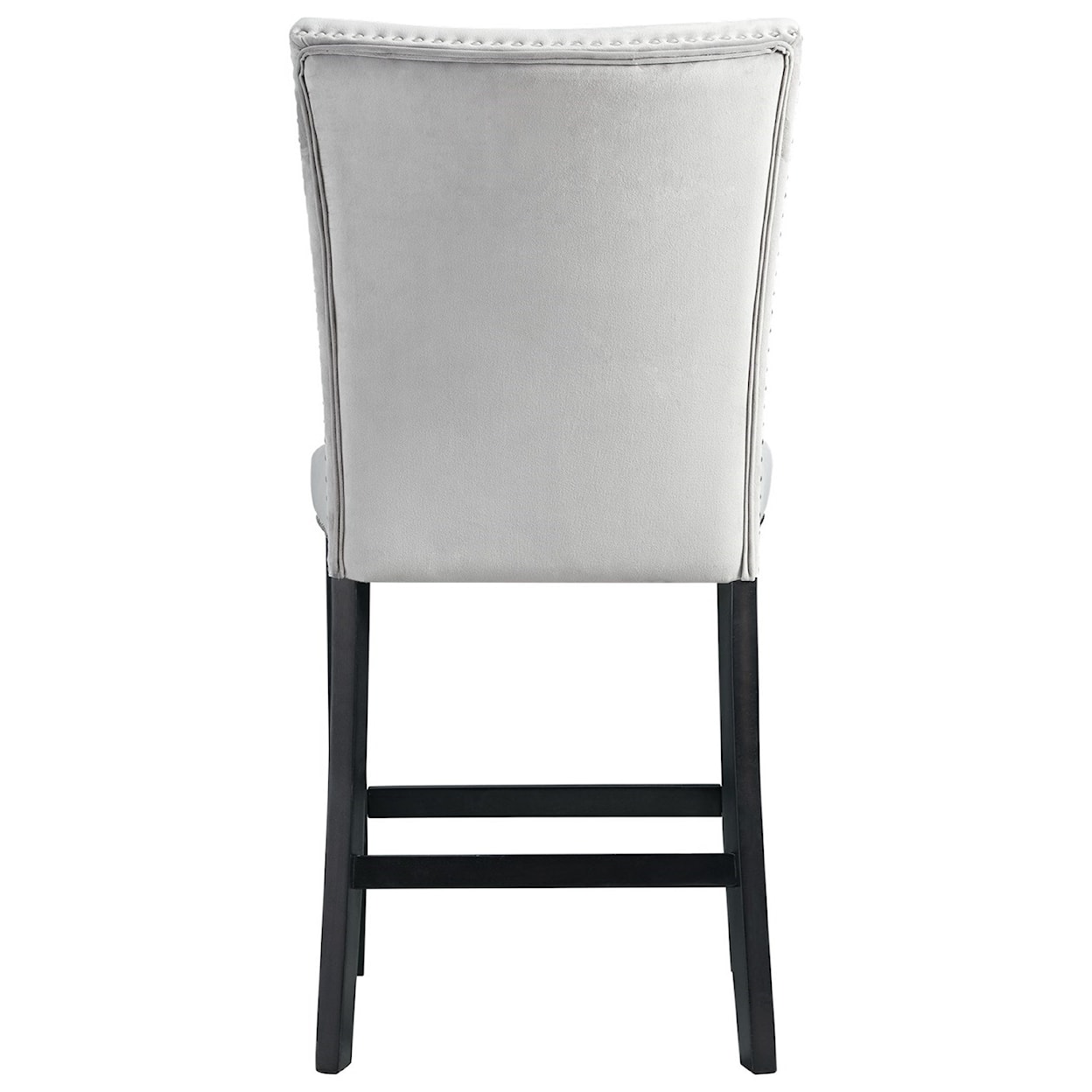 Elements International Valentino Velvet Counter Height Chair