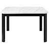 Elements International Valentino White Marble Counter Height Dining