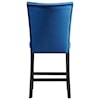 Elements International Valentino Velvet Counter Height Chair