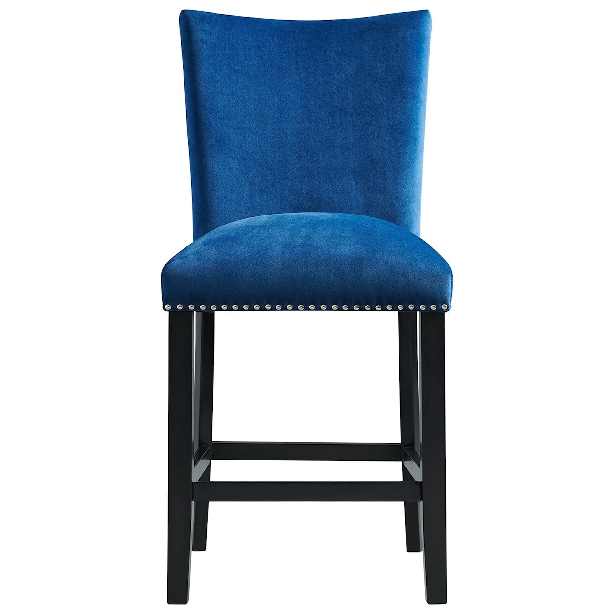 Elements International Valentino Velvet Counter Height Chair