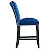 Elements International Valentino Velvet Counter Height Chair
