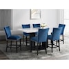 Elements International Francesco FRANCESCO BLUE VELVET PUB CHAIR |