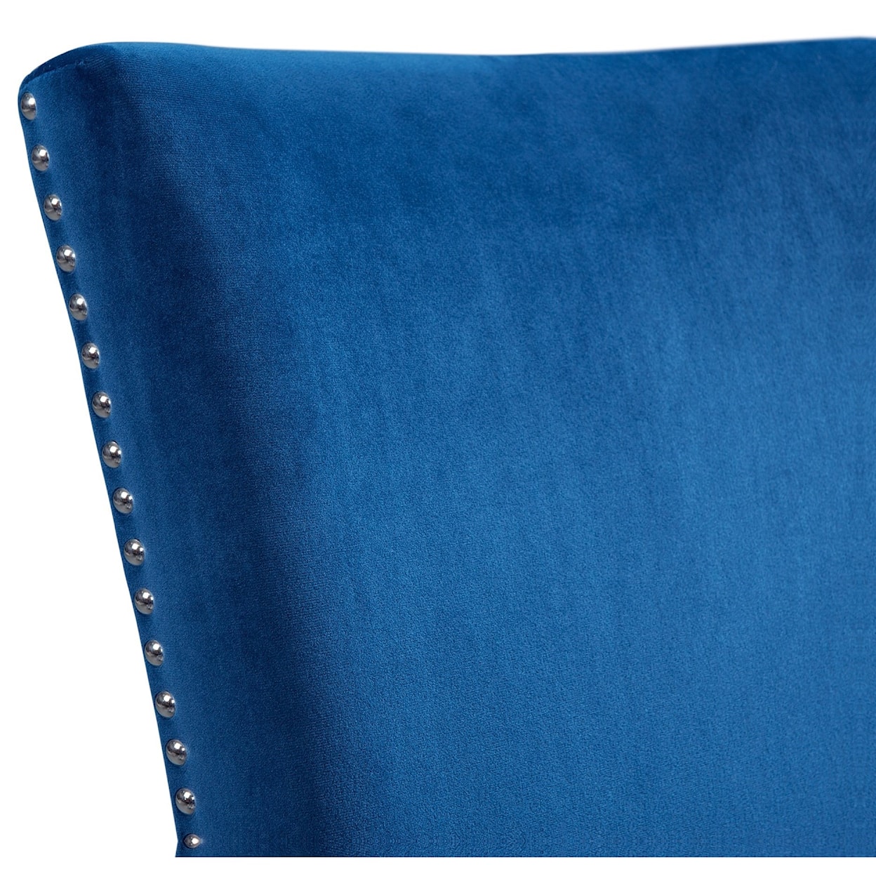 Elements International Francesco FRANCESCO BLUE VELVET PUB CHAIR |