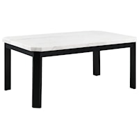 Contemporary White Marble Dining Table