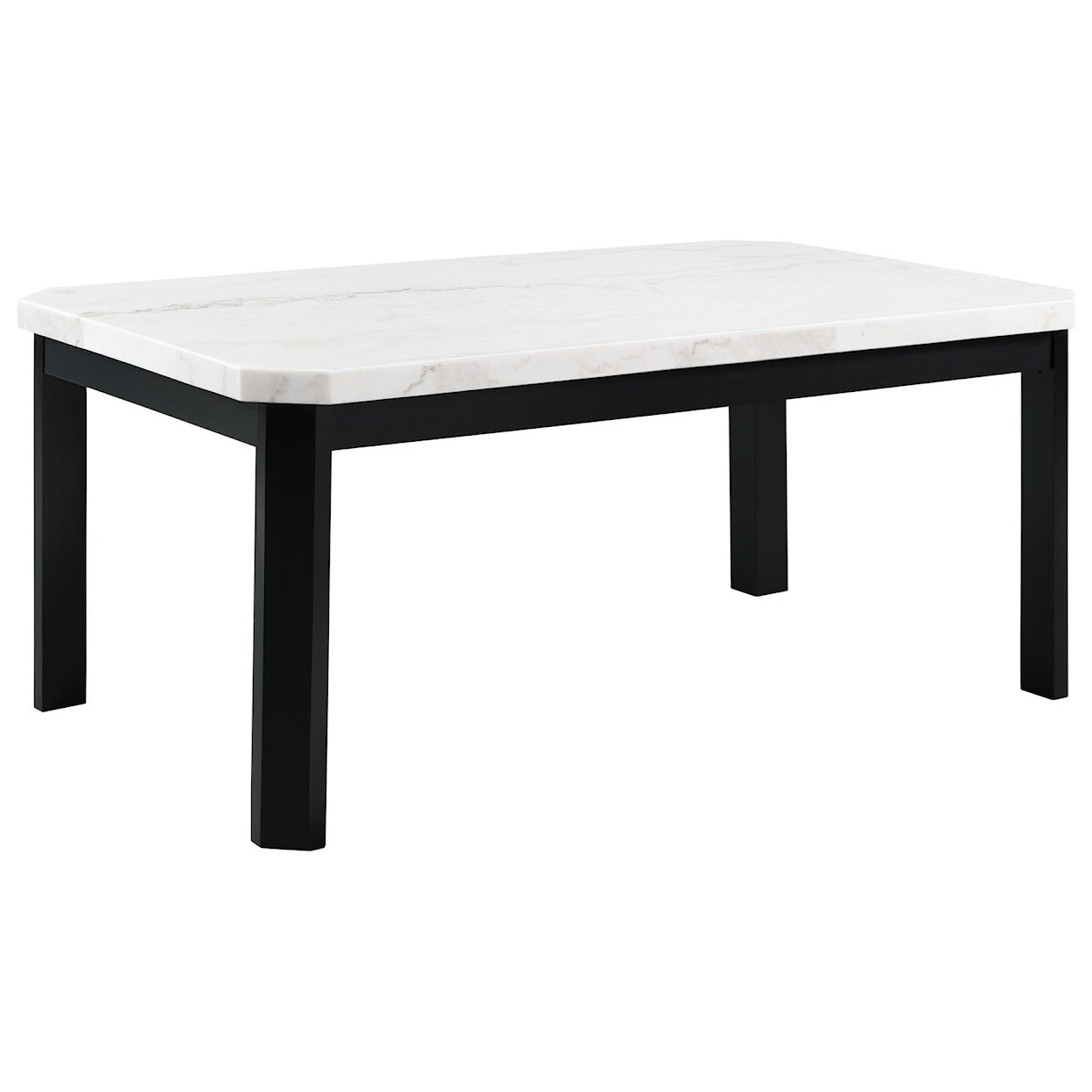 Elements Valentino White Marble Dining Table