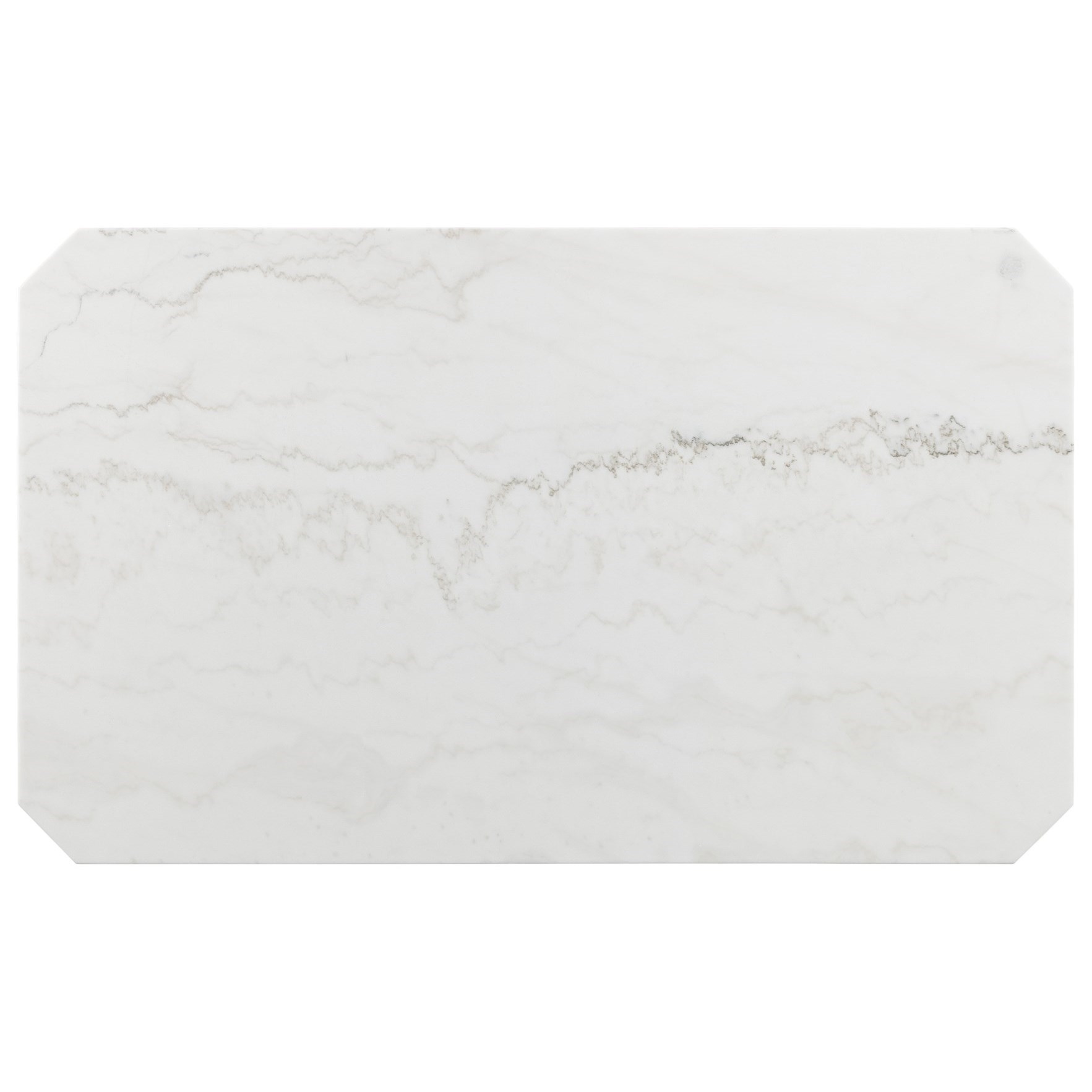Elements International Valentino White Marble Dining Table