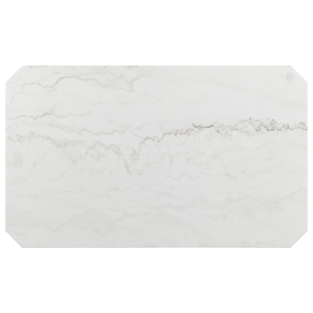 Elements International Valentino White Marble Dining Table