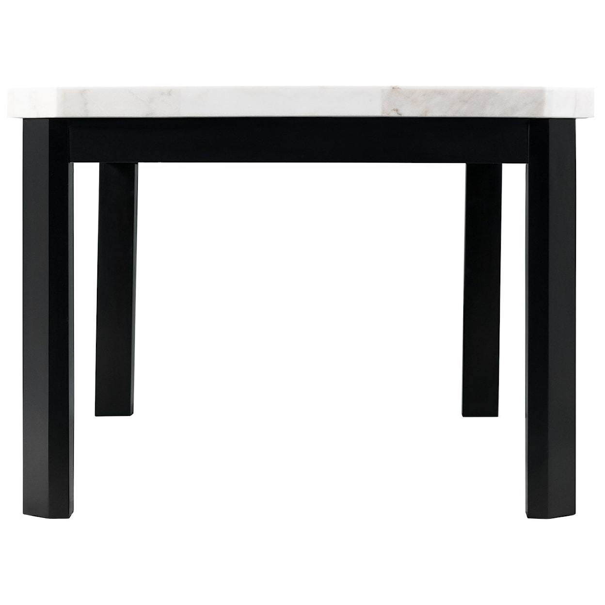 Elements International Valentino White Marble Dining Table