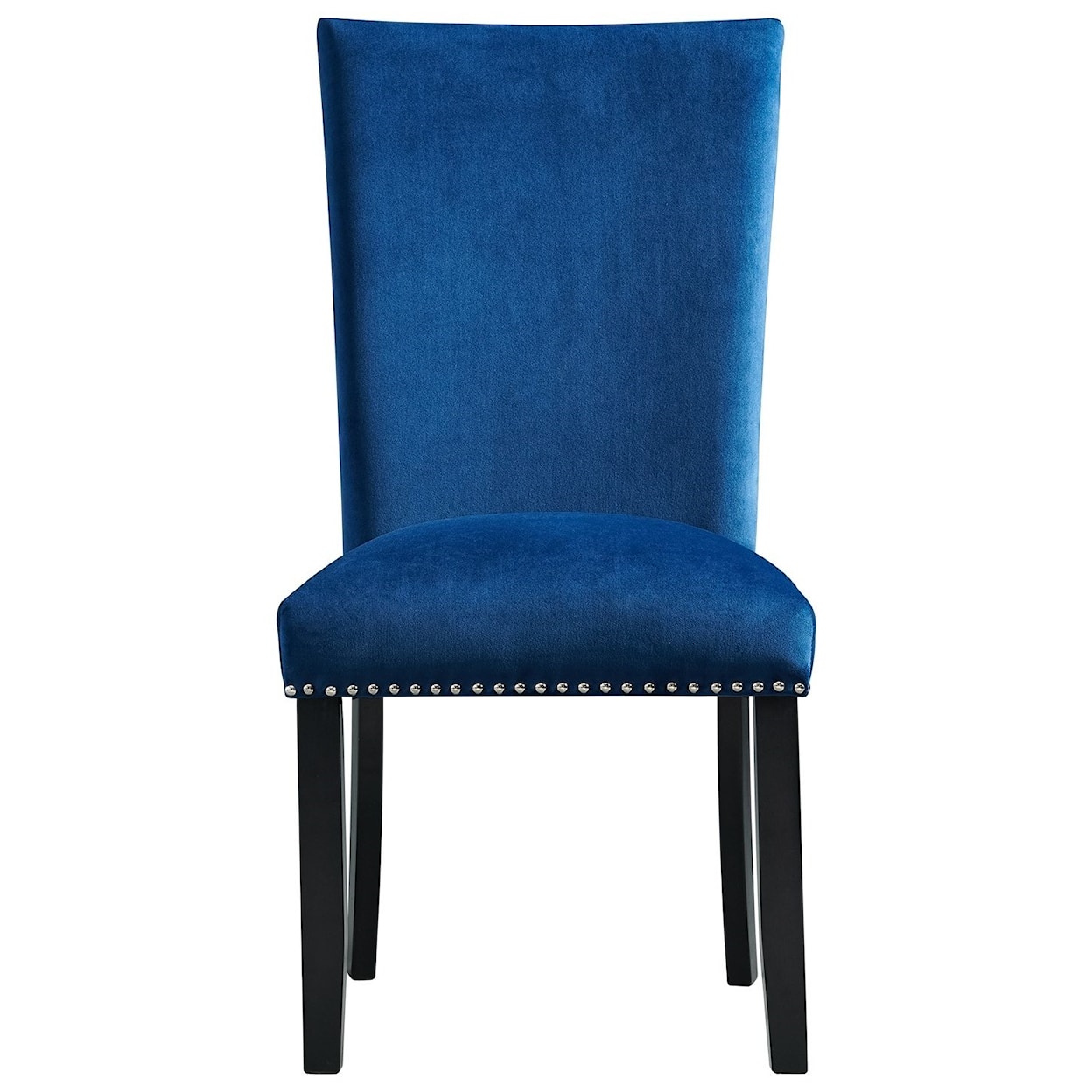 Elements International Francesco FRANCESCO BLUE VELVET DINING CHAIRS |