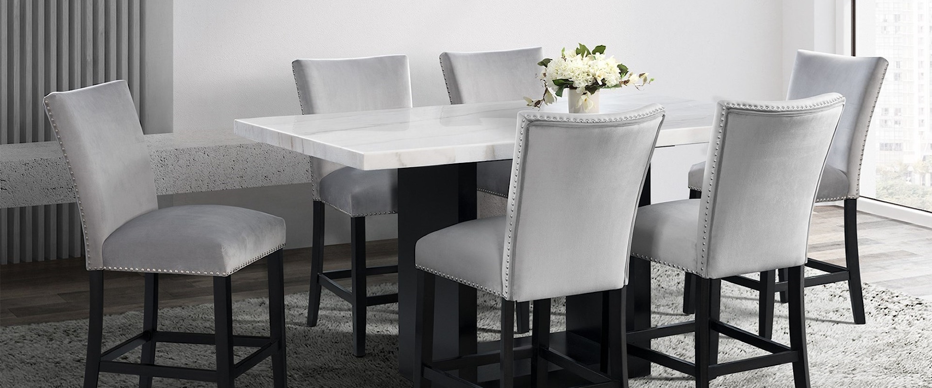 Contemporary 7-Piece Counter Height Dining Set