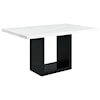 Elements International Valentino Marble Counter Height Dining Table