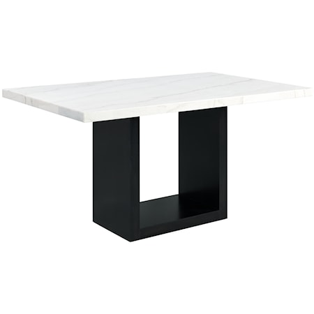 Contemporary Marble Counter Height Dining Table