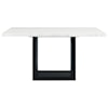 Elements International Valentino Marble Counter Height Dining Table