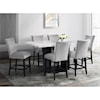 Elements International Valentino Marble Counter Height Dining Table