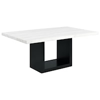 Contemporary Rectangular Marble Dining Table