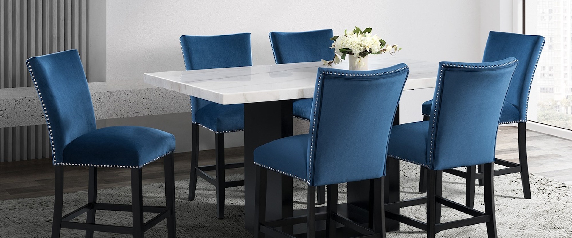 Contemporary 7-Piece Counter Height Dining Set