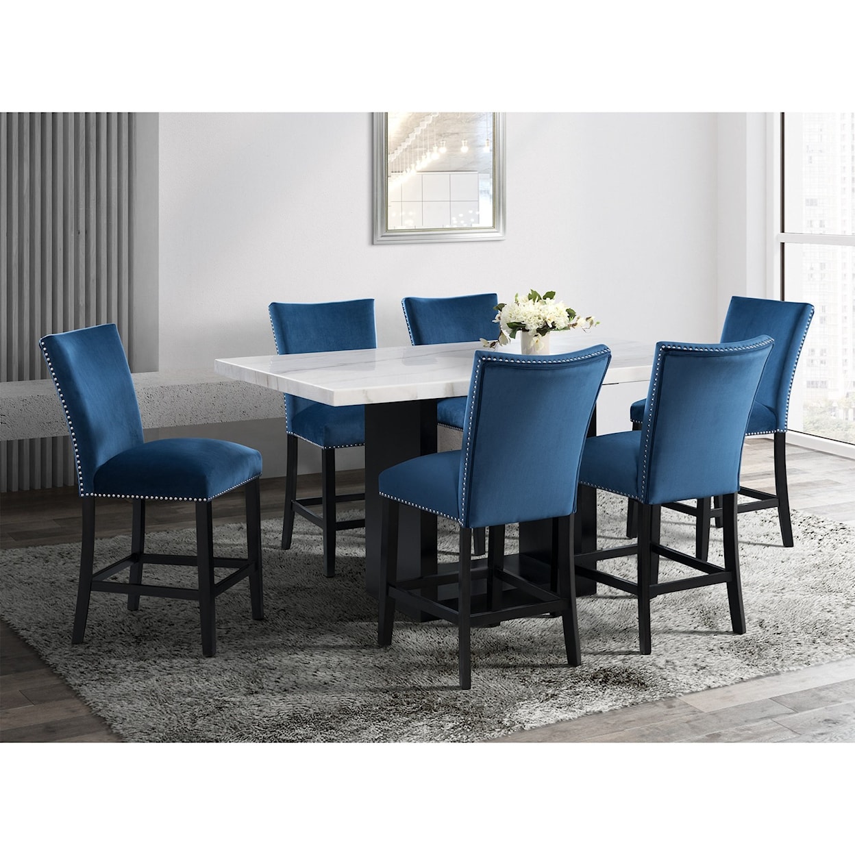 Elements Valentino 7-Piece Counter Height Dining Set