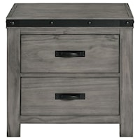 Contemporary 2-Drawer Nightstand with Felt-Lined Drawer