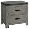 Elements International Wade 2-Drawer Nightstand