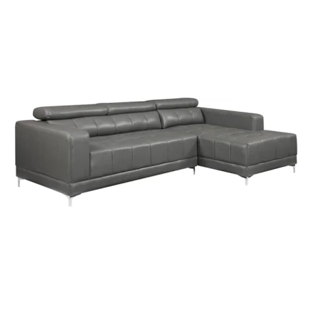 Two Piece Modern Sectional with Chaise