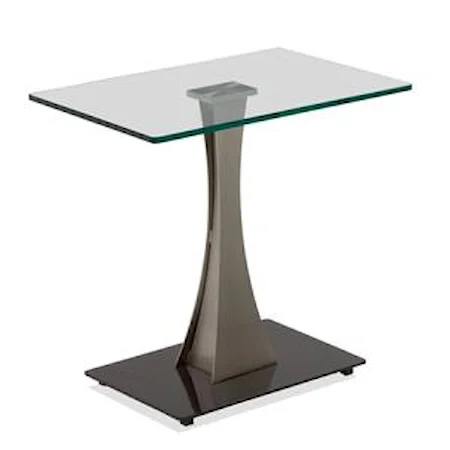 End Table with Glass Top