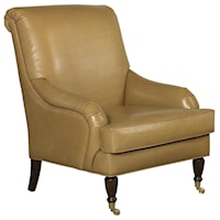 Traditional Styled Wing Chair with Front Leg Casters