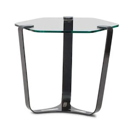 End Table with Glass Top