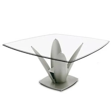 Square Glass Top Dining Table