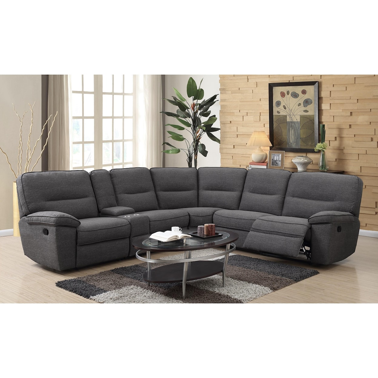 Emerald Alberta Reclining Sectional Sofa