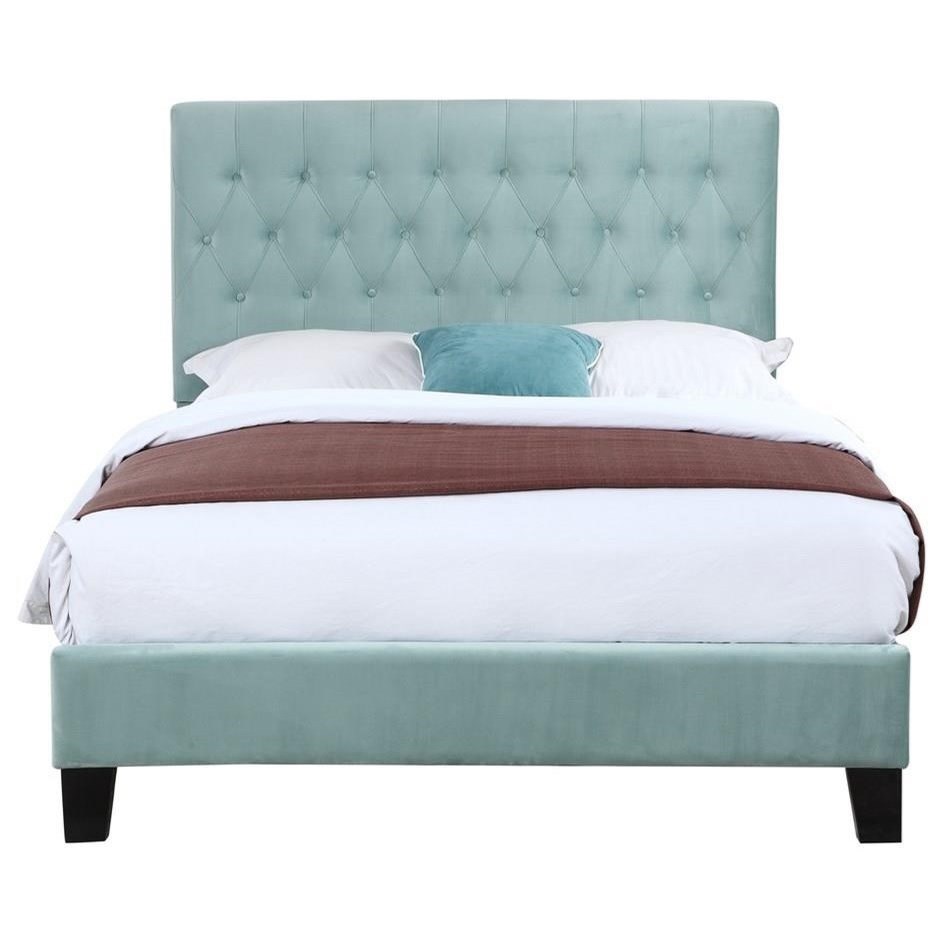Emerald Amelia B128 09HBFBR 04 Transitional Tufted Full Size Bed