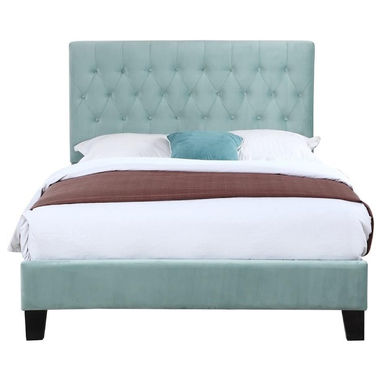 Emerald Amelia Queen Upholstered Bed