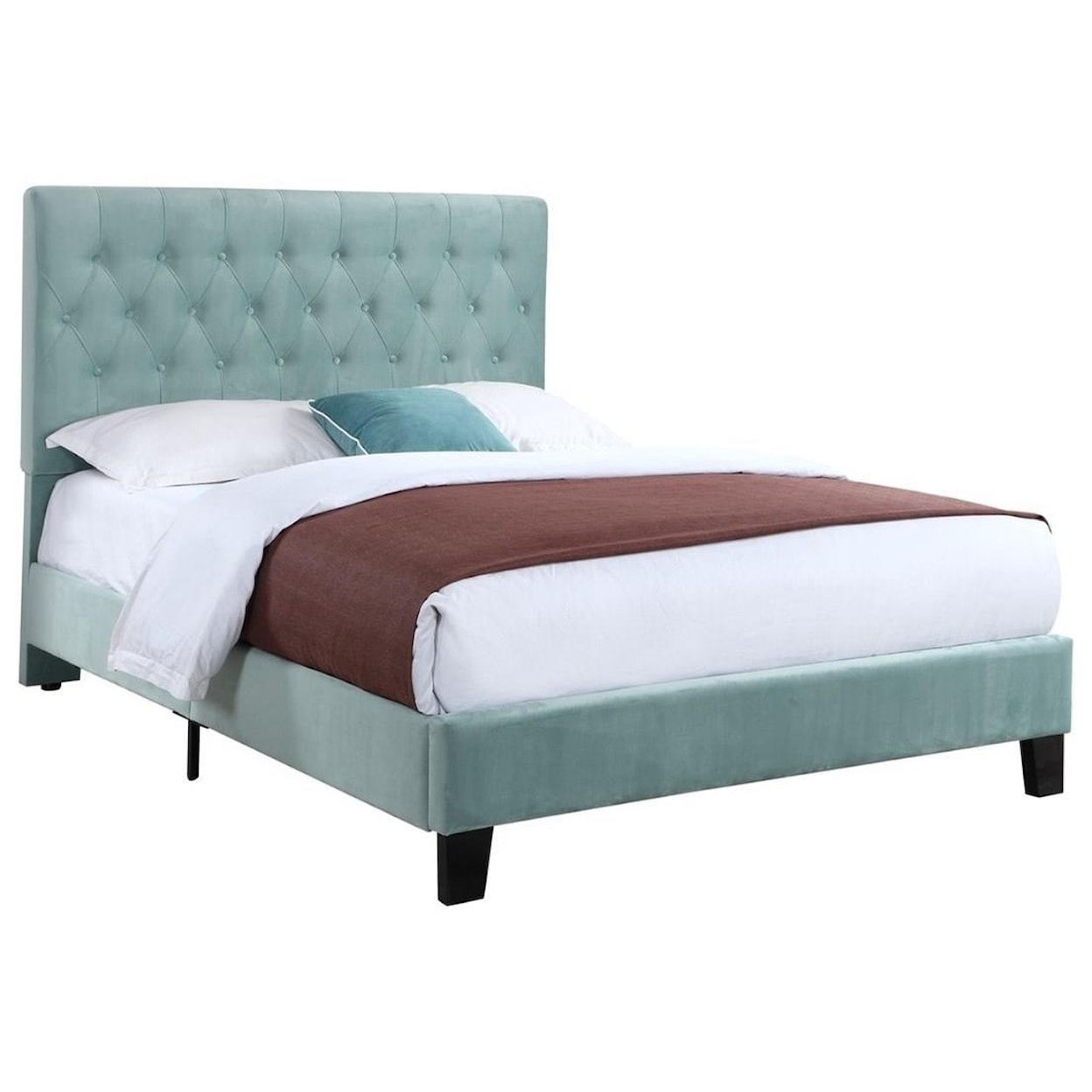 Emerald Amelia Queen Upholstered Bed