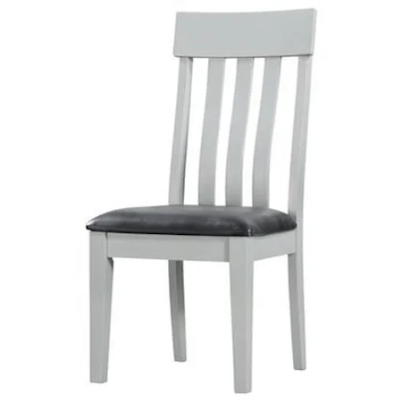 Dining Chair- Gray Base-Gray Pu #904 Set Up (2/Ctn)