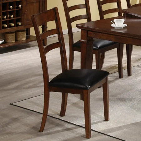 Transitional Ready to Assemble Side Chair with Upholstered Seat