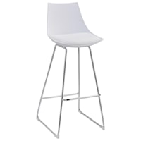 Contemporary 30'' Barstool with Chrome Base