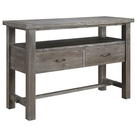 Server with Rustic Charcoal Finish