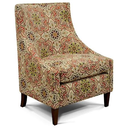 Transitional Wing Chair with Contemporary Living Room Furniture Style