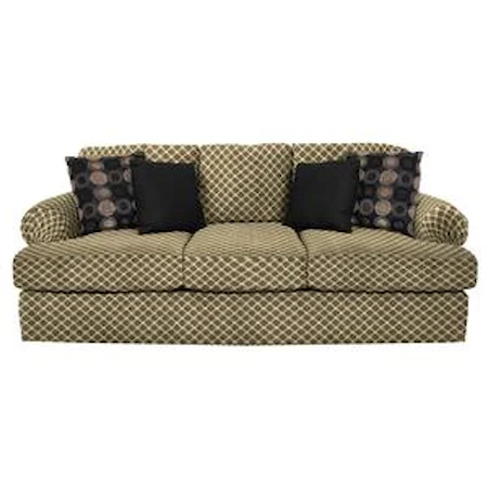 Sofa with Large Pleated Arms