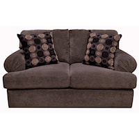 Loveseat with Large Pleated Arms