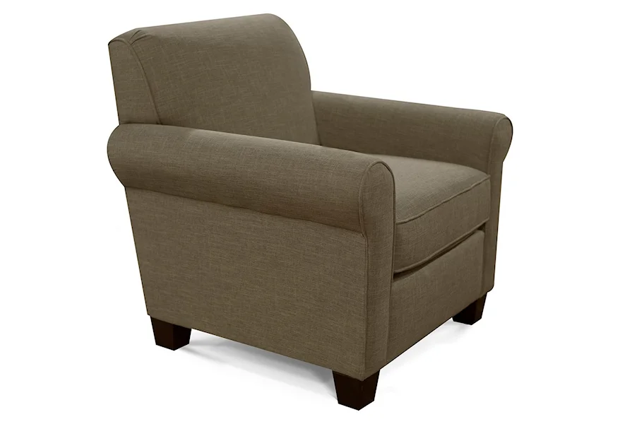 Angie 4630 Casual Rolled Arm Chair by England at Howell Furniture