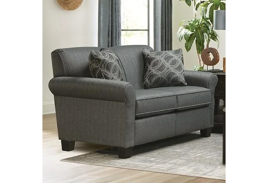 Angie 4630 Rolled Arm Loveseat by England at Ryan Furniture