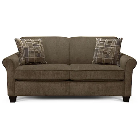 Transitional Full Sleeper Sofa with Flared Arms