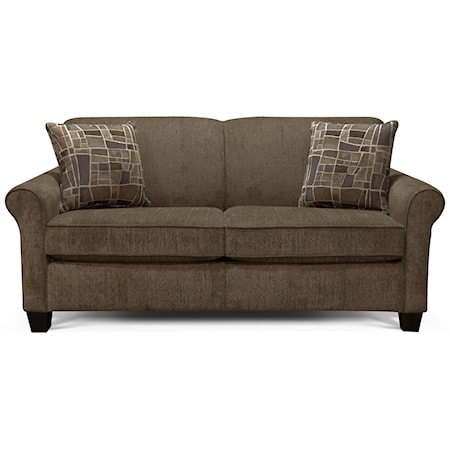 Transitional Full Sleeper Sofa with Flared Arms