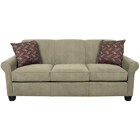 Casual Air Queen Sleeper Sofa With Accent Cushions