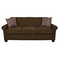 Contemporary Air Queen Sleeper Sofa With Accent Cushions