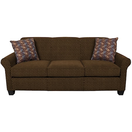 Contemporary Air Queen Sleeper Sofa With Accent Cushions