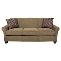 Transitional Air Queen Sleeper Sofa With Accent Cushions