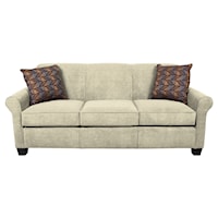 Transitional Air Queen Sleeper Sofa With Accent Cushions