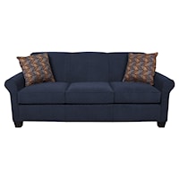 Transitional Queen Sleeper Sofa with Comfort 3 Mattress