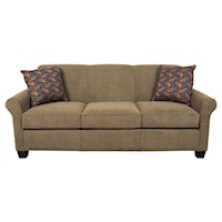 Transitional Queen Sleeper Sofa with Comfort 3 Mattress